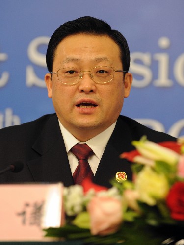 這是最高人民檢察院副檢察長(zhǎng)孫謙在回答記者提問(wèn)。 新華社記者楊宗友攝