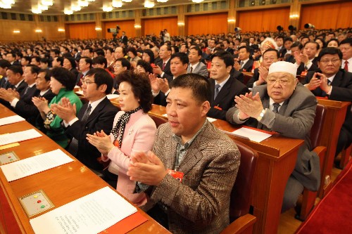 3月18日,第十一屆全國人民代表大會第一次會議在北京人民大會堂舉行閉幕會。新華社記者 高潔 攝