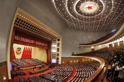 3月13日,中國人民政治協(xié)商會議第十一屆全國委員會第三次會議在北京人民大會堂舉行閉幕會。 新華社記者 丁林 攝