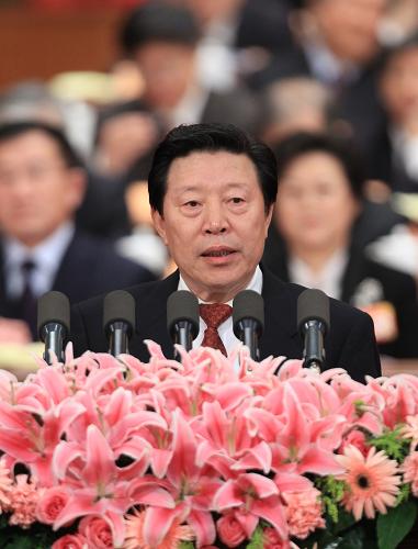3月10日,全國政協(xié)十一屆三次會議在北京人民大會堂舉行第四次全體會議。這是孫家正委員作《更多地了解世界 更好地發(fā)展自己》的發(fā)言。 新華社記者 龐興雷 攝