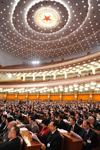 3月10日,全國政協(xié)十一屆三次會議在北京人民大會堂舉行第四次全體會議。 新華社記者黃敬文攝
