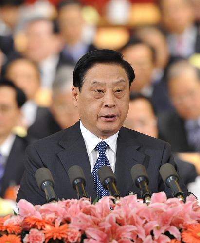 這是張元富委員作《建立和完善失地農(nóng)民社會保障體系》的發(fā)言。新華社記者 王曄 攝