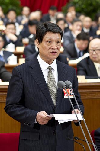 3月10日,全國(guó)政協(xié)十一屆四次會(huì)議在北京人民大會(huì)堂舉行第四次全體會(huì)議。這是陳宗興主持會(huì)議。新華社記者 李學(xué)仁 攝