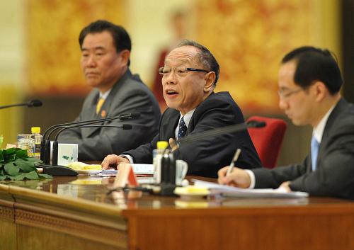 3月4日,十一屆全國人大五次會議在北京人民大會堂舉行新聞發(fā)布會。大會發(fā)言人李肇星介紹本次會議的有關(guān)情況,并回答中外記者的提問。新華社記者 王曄 攝