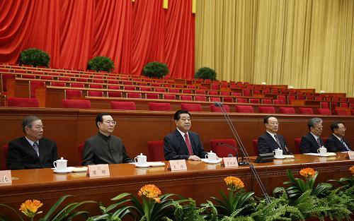 3月2日,全國政協(xié)十二屆一次會議預(yù)備會議在北京人民大會堂舉行。新華社記者 鞠鵬 攝