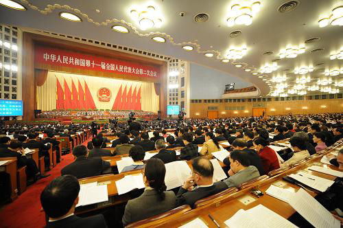 3月5日,第十一屆全國(guó)人民代表大會(huì)第二次會(huì)議在北京人民大會(huì)堂開幕。新華社記者劉建生攝