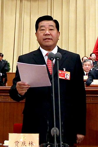 3月13日,中國人民政治協(xié)商會議第十一屆全國委員會第三次會議在北京人民大會堂舉行閉幕會。全國政協(xié)主席賈慶林主持閉幕會并講話。新華社記者蘭紅光攝