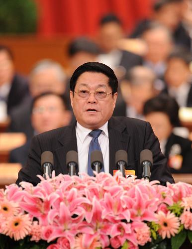 3月10日,全國政協(xié)十一屆三次會議在北京人民大會堂舉行第四次全體會議。這是修福金委員代表民革中央作《隆重紀念辛亥革命100周年 促進中華民族偉大復(fù)興》的發(fā)言。 新華社記者 黃敬文 攝
