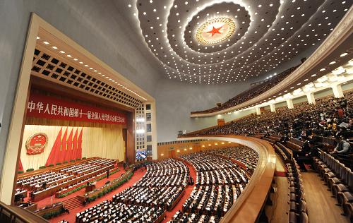 3月11日,十一屆全國(guó)人大三次會(huì)議在北京人民大會(huì)堂舉行第四次全體會(huì)議。新華社記者 楊宗友 攝