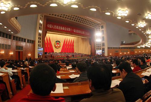 3月10日,全國政協(xié)十一屆三次會議在北京人民大會堂舉行第四次全體會議。新華社記者邢廣利攝
