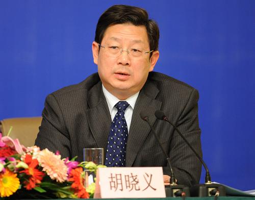 3月9日,胡曉義回答記者提問(wèn)。新華社記者 楊世堯 攝