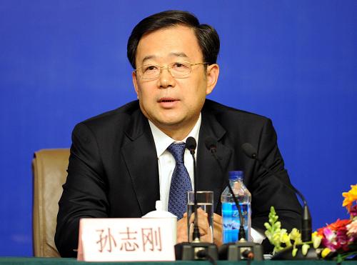 3月9日,孫志剛回答記者提問(wèn)。新華社記者 楊世堯 攝