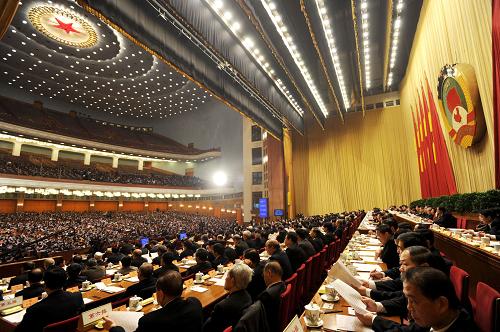 3月13日,中國(guó)人民政治協(xié)商會(huì)議第十一屆全國(guó)委員會(huì)第四次會(huì)議在北京人民大會(huì)堂舉行閉幕會(huì)。 新華社記者李學(xué)仁攝