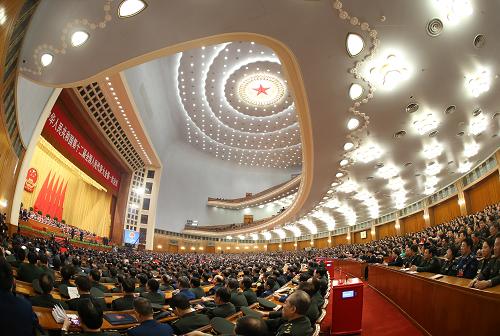 3月16日,十二屆全國人大一次會議在北京人民大會堂舉行第六次全體會議。新華社記者 陳建力 攝