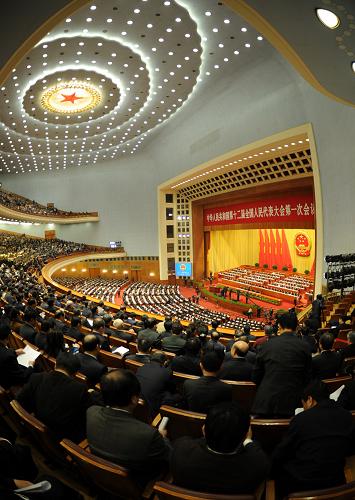 3月5日,第十二屆全國(guó)人民代表大會(huì)第一次會(huì)議在北京人民大會(huì)堂開(kāi)幕。新華社記者 謝環(huán)馳 攝