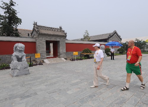 這是7月27日拍攝的北京奧運村國際區(qū)村長院。新華社記者 趙鵬 攝
