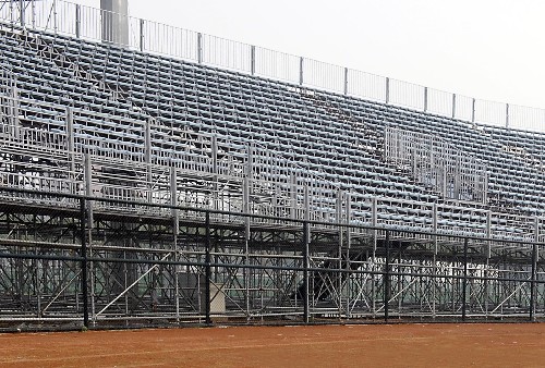 這是五棵松棒球場的觀眾座席(5月16日攝)。新華社記者 王頌 攝