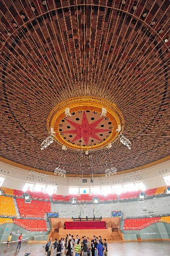 這是體育館內(nèi)景(5月19日攝)。 新華社記者杜華舉攝