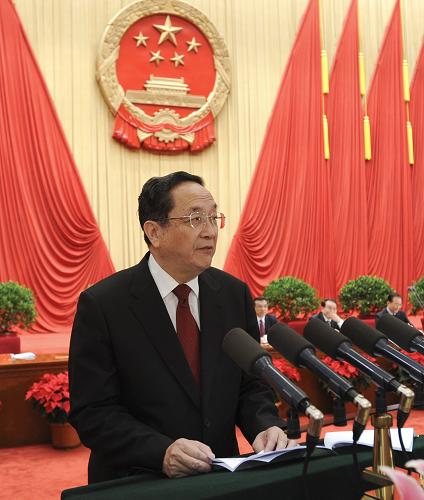 這是中共中央政治局委員、上海市委書記、上海世博會執(zhí)委會主任俞正聲發(fā)言。新華社記者 李學(xué)仁 攝