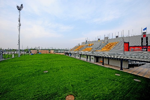 是奧林匹克公園射箭場(chǎng)輔場(chǎng)地內(nèi)景(5月16日攝)。 新華社記者杜華舉攝