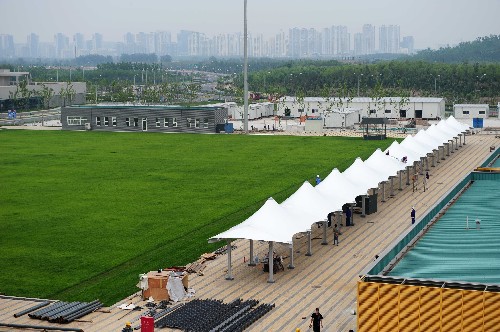 這是奧林匹克公園射箭場(chǎng)輔場(chǎng)地(5月16日攝)。 新華社記者杜華舉攝