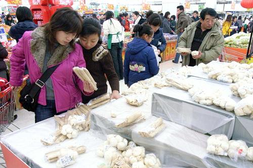1月17日,市民在大連市一家超市買糖瓜,傳承小年吃糖瓜的傳統(tǒng)習(xí)俗。當(dāng)日,在大連市一家大型超市,糖瓜走俏。1月18日是農(nóng)歷臘月二十三“小年”,依照傳統(tǒng)風(fēng)俗,“小年”要吃糖瓜。 新華社發(fā)(劉德斌 攝)