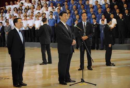 7月8日,國家副主席習(xí)近平在香港出席香港特區(qū)政府歡送儀式,圓滿結(jié)束訪港行程。這是習(xí)近平在歡送儀式上發(fā)表講話。 新華社記者 呂小煒 攝