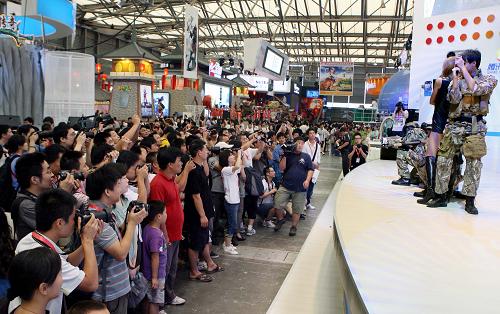 7月23日,第7屆中國國際數(shù)碼互動娛樂展覽會舉行cosplay表演。新華社記者 劉穎 攝