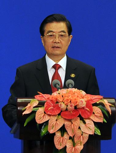 4月15日上午,博鰲亞洲論壇2011年年會在海南博鰲開幕,中國國家主席胡錦濤在開幕式上發(fā)表主旨演講。新華社記者 姜恩宇 攝