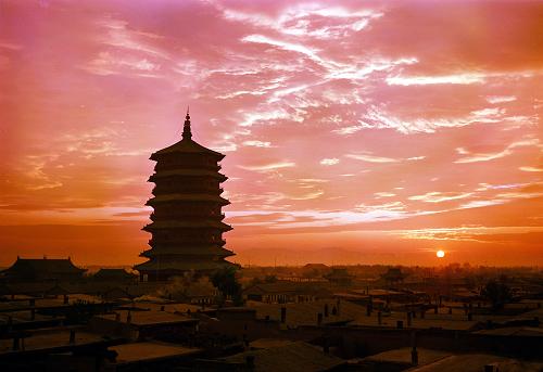 應(yīng)縣木塔(資料照片)。新華社發(fā)(李文魁 攝)
