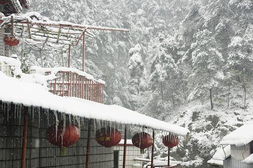 11月16日,湖北十堰牛頭山楚國古長城森林公園銀裝素裹。 受北方強(qiáng)冷空氣南下影響,11月15日至16日,鄂西北十堰市出現(xiàn)大到暴雪和冰凍天氣。該市氣象部門緊急發(fā)出暴雪黃色預(yù)警信號,十堰市啟動重大氣象災(zāi)害Ⅲ級應(yīng)急預(yù)案。 新華社發(fā)(袁正洪 攝)