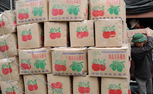 一名越南邊民在云南河口口岸搬運產自中國的蔬菜,準備運回越南銷售(11月21日攝)。 近年來,隨著中國—東盟自貿區(qū)、大湄公河次區(qū)域合作的不斷推進,我國積極發(fā)展與越南的邊境貿易與經濟合作,其中國家一類口岸——云南河口口岸的邊境貿易十分活躍,每天有近萬名中越邊民進行貿易往來。兩國邊民平等經商,互利互惠,使這個邊陲小城呈現出紅紅火火的景象。從2007年至今,河口口岸的進出口總值超過200億元人民幣。 新華社記者藺以光攝