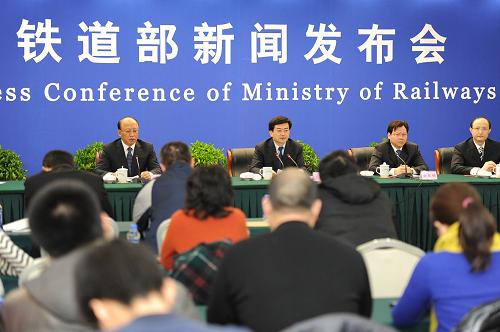 1月15日拍攝的全國(guó)鐵路春運(yùn)新聞發(fā)布會(huì)現(xiàn)場(chǎng)。新華社發(fā)(佟一博 攝)