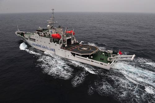3月17日,“中國海監(jiān)50”船在巡航。新華社記者 張建松 攝