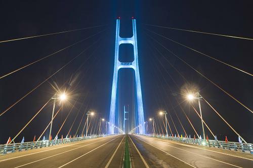 這是10月27日拍攝的九江長江二橋。新華社發(fā)(傅建斌 攝)