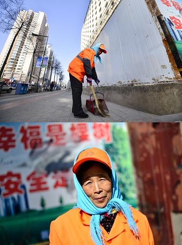 2月10日,56歲的環(huán)衛(wèi)工人胡明梅在西寧市的街道上打掃衛(wèi)生。家住青海省互助縣的胡明梅每天3點(diǎn)半就要起床工作,她說:“把街道打掃干凈是我們的工作,希望以后路人少隨手丟垃圾。”新華社發(fā)(吳剛 攝)