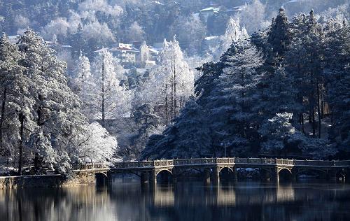 江西廬山花徑景區(qū)雪后風(fēng)光(2010年12月26日攝)。新華社發(fā)