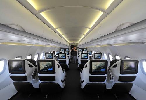 這是海南航空一架公務(wù)機內(nèi)部(9月4日攝)。新華社記者 李文 攝