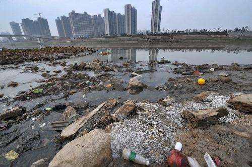 污水直排 瀏陽(yáng)河水質(zhì)堪憂 長(zhǎng)沙瀏陽(yáng)河邊一處污水匯流處垃圾聚集(2月24日攝)。 近日,新華社記者徒步深入長(zhǎng)沙瀏陽(yáng)河兩岸,用鏡頭記錄下瀏陽(yáng)河“污水橫流、垃圾漂浮”的畫面。記者在瀏陽(yáng)河楊家灣段看見幾處不斷排放污水的管道出口,在污水回流處惡臭彌漫、垃圾聚積。據(jù)了解,自2012年第四季度以來,長(zhǎng)沙瀏陽(yáng)河水質(zhì)堪憂,主要污染因子為化學(xué)需氧量、氨氮等。造成上述現(xiàn)象的原因,一是污水直排。瀏陽(yáng)河城區(qū)段區(qū)域未實(shí)現(xiàn)全截污,現(xiàn)有排口35個(gè),每天約有數(shù)十萬噸污水和經(jīng)處理過的尾水排入瀏陽(yáng)河。二是瀏陽(yáng)河城區(qū)段清污比例嚴(yán)重失調(diào)。長(zhǎng)沙株樹橋水庫(kù)飲水工程投用后,瀏陽(yáng)河水量減少,支流圭塘河已基本無清水補(bǔ)充??菟畷r(shí)期,瀏陽(yáng)河長(zhǎng)沙城區(qū)段清污比僅為1∶2,遠(yuǎn)遠(yuǎn)低于常規(guī)(清污比一般不低于3:1),嚴(yán)重影響河段正常生態(tài)功能。三是瀏陽(yáng)河水質(zhì)同時(shí)還受到湘江庫(kù)區(qū)回水頂托影響。長(zhǎng)沙湘江航電樞紐工程蓄水后,湘江長(zhǎng)沙段水位不斷抬高,受此影響,瀏陽(yáng)河流速減緩,污染擴(kuò)散能力減弱。目前,當(dāng)?shù)叵嚓P(guān)部門正加大對(duì)瀏陽(yáng)河水質(zhì)監(jiān)測(cè)頻次,并加大了對(duì)涉水企業(yè)的執(zhí)法力度,確保飲用水安全。 新華社記者 龍弘濤 攝