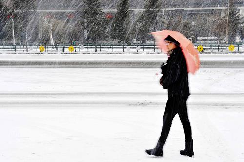 3月16日,一位哈爾濱市民在雪中前行。當(dāng)日晨,一場春雪突襲冰城哈爾濱市,給市民出行和城市交通帶來影響。據(jù)中央氣象臺消息,3月16日起,我國部分地區(qū)迎來明顯的降溫和雨雪天氣。新華社記者 王建威 攝