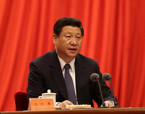 1月14日,中共中央總書記、國家主席、中央軍委主席習近平在中國共產(chǎn)黨第十八屆中央紀律檢查委員會第三次全體會議上發(fā)表重要講話。 新華社記者 劉衛(wèi)兵 攝