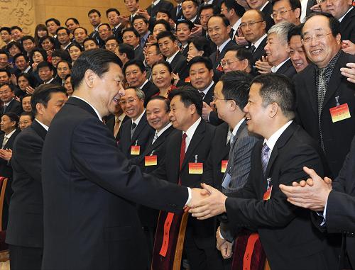 3月21日,全國(guó)非公有制企業(yè)黨的建設(shè)工作會(huì)議在北京召開(kāi)。中共中央政治局常委、中央書(shū)記處書(shū)記、國(guó)家副主席習(xí)近平會(huì)見(jiàn)會(huì)議代表并講話(huà)。新華社記者 饒愛(ài)民 攝