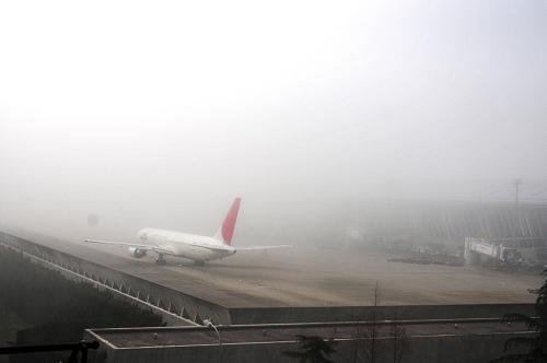2月22日上午,上海浦東國(guó)際機(jī)場(chǎng)大霧籠罩。當(dāng)日,上海浦東國(guó)際機(jī)場(chǎng)受濃霧影響能見(jiàn)度不足百米,部分航班備降虹橋機(jī)場(chǎng)。新華社發(fā)(楊夏杰 攝)