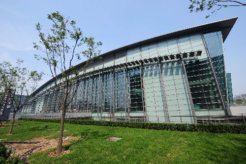 這是5月15日拍攝的國家體育館外景。 新華社記者杜華舉攝