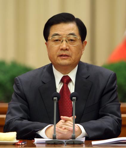 1月13日,中共中央總書記胡錦濤在中國共產(chǎn)黨第十七屆中央紀(jì)律檢查委員會第三次全體會議上發(fā)表重要講話。新華社記者蘭紅光攝