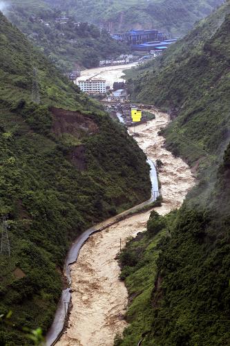 7月18日拍攝的云南省大關(guān)縣受災(zāi)景象。新華社發(fā)(張廣玉 攝)