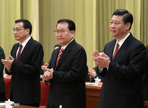10月28日,中華全國新聞工作者協(xié)會(huì)第八屆理事會(huì)第一次會(huì)議在北京開幕。中共中央政治局常委李長春代表黨中央在開幕式上講話。中共中央政治局常委、中央書記處書記、國家副主席習(xí)近平,中共中央政治局常委、國務(wù)院副總理李克強(qiáng)出席會(huì)議。 新華社記者 龐興雷 攝