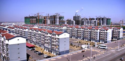 內(nèi)蒙古烏海市新建成的一個保障房小區(qū)(4月16日攝)。新華社記者 趙婷婷 攝