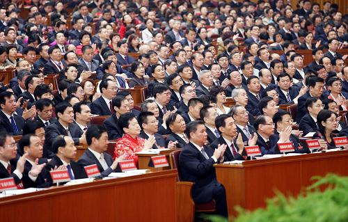這是與會代表在聽會。新華社記者 姚大偉 攝