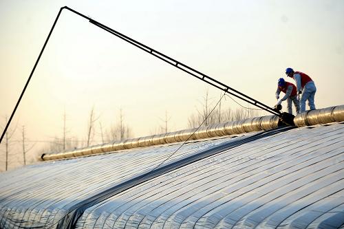 12月18日,冀北大廠回族自治縣供電公司服務(wù)隊來到大廠現(xiàn)代農(nóng)業(yè)科技示范園區(qū),幫助菜農(nóng)檢查蔬菜大棚卷簾機設(shè)備運行狀況。連日來,冀北大廠回族自治縣供電公司積極開展“迎峰度冬”志愿服務(wù)活動,組織共產(chǎn)黨員服務(wù)隊開展上門義務(wù)服務(wù),對全縣蔬菜大棚的線路設(shè)備、通風(fēng)換氣系統(tǒng)等設(shè)施進(jìn)行全方位用電安全檢查,保障蔬菜大棚用電安全可靠,受到當(dāng)?shù)夭宿r(nóng)的一致好評。新華社記者 李曉果 攝